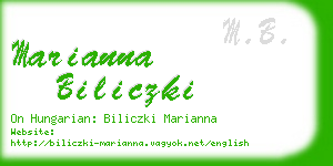 marianna biliczki business card